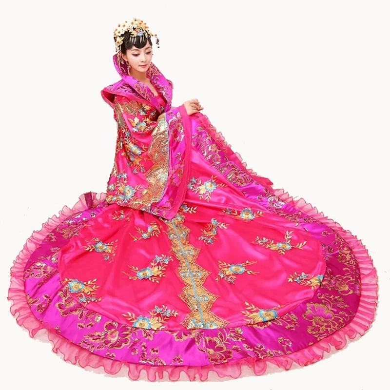 

Slap-up Tang dynasty queen costume noble formal wear fairy costume tailing female Chinese ancient Hanfu show Free Shipping