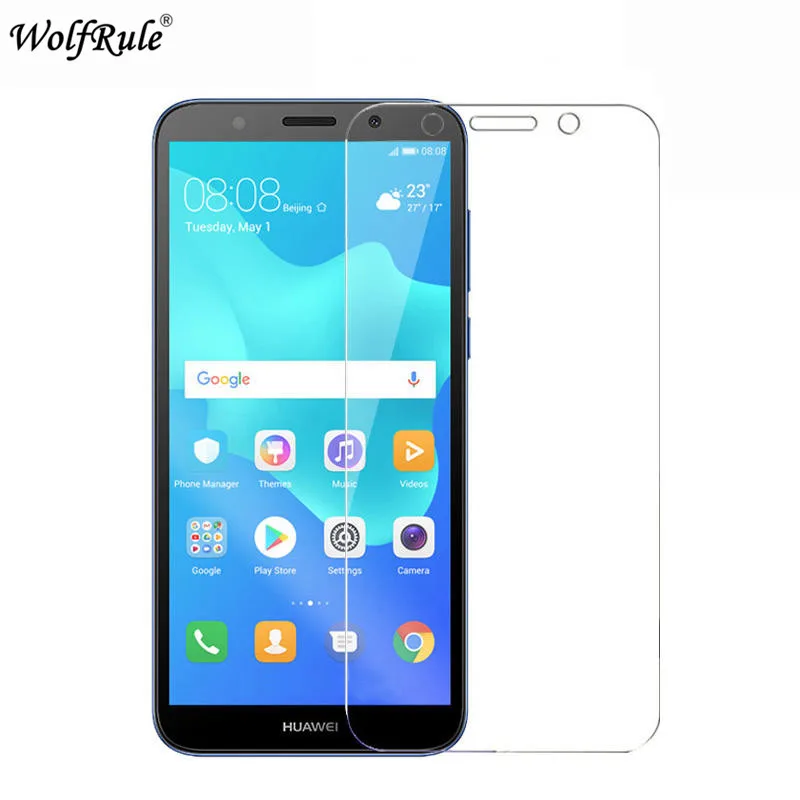 2 шт. Защитное стекло для экрана Huawei Y5 2018 закаленное Prime телефона с защитой от
