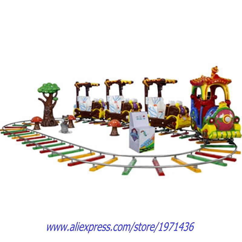 

7 Children Seats Amusement Park Equipment Electric Trains Rides For Kids