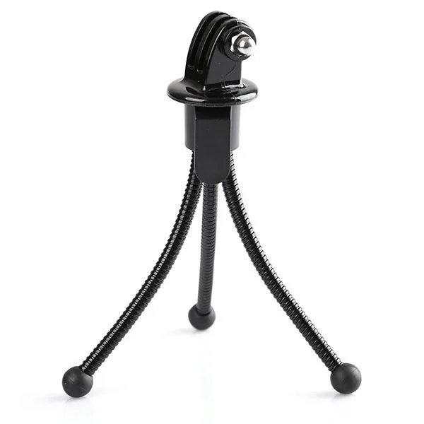 

SOONSUN 2 In 1 Portable Mini Metal Flexible Tripod Holder Stand + Mount Adapter for GoPro Hero 7 6 5 4 3+ for SJCAM Accessory