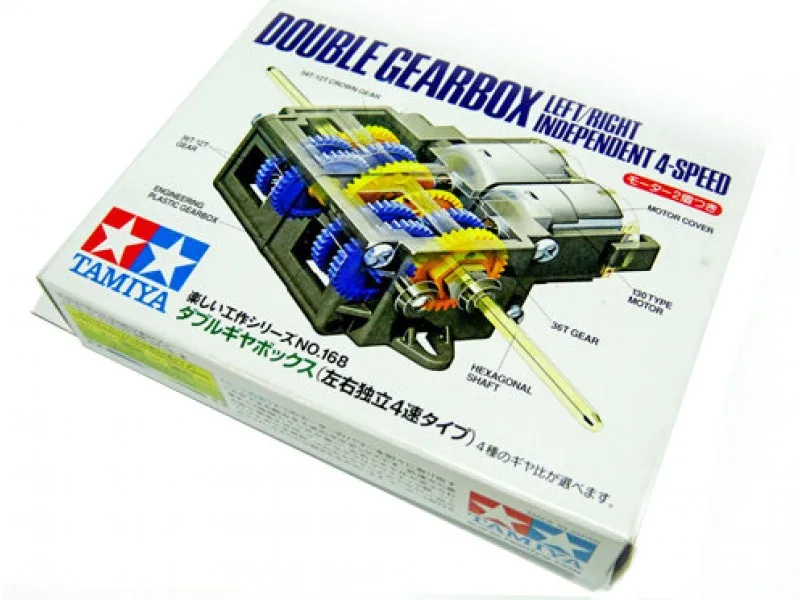 

Tobyfancy Tamiya Double Gearbox Left/Right Independent 4-Speed Motor Kits
