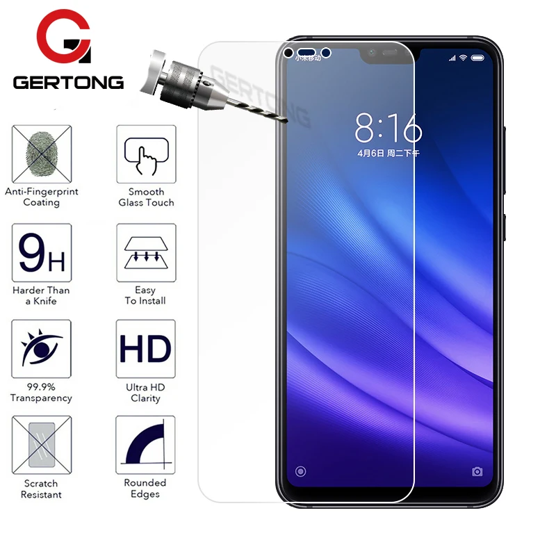 Закаленное стекло для Xiaomi Mi 8 Lite A2 A1 Mi8 Mi6X Mi5X Redmi Note 5 6 Pro 5A Prime Plus 4X передняя крышка |