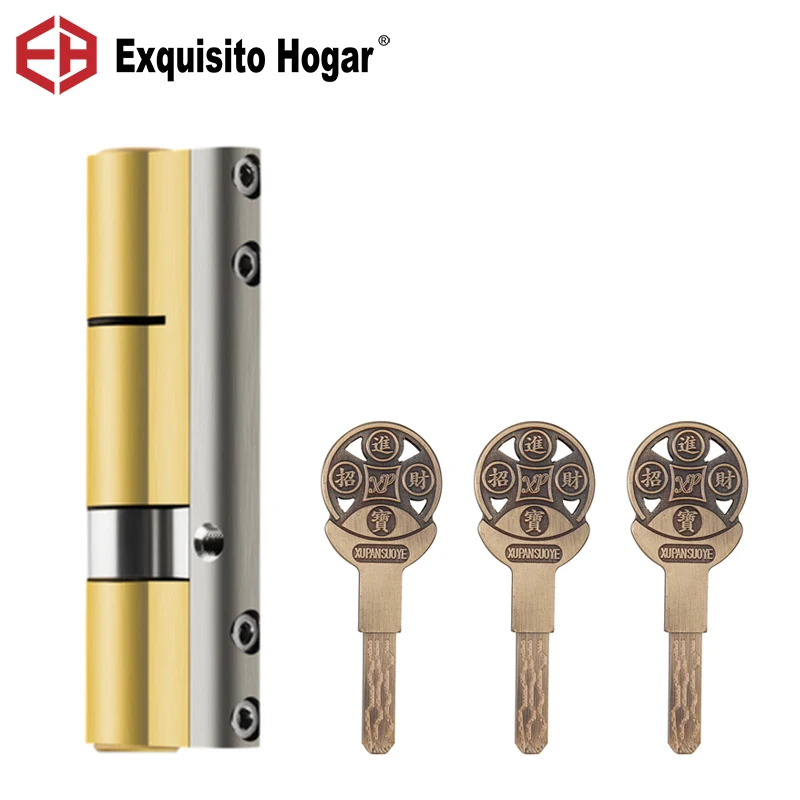 Door Lock 65 75 85 95mm Brass Cylinder Double Open Sided Blade