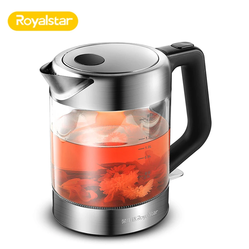 Royalstar 1.5L Стекло Электрический чайник автоматически отключается