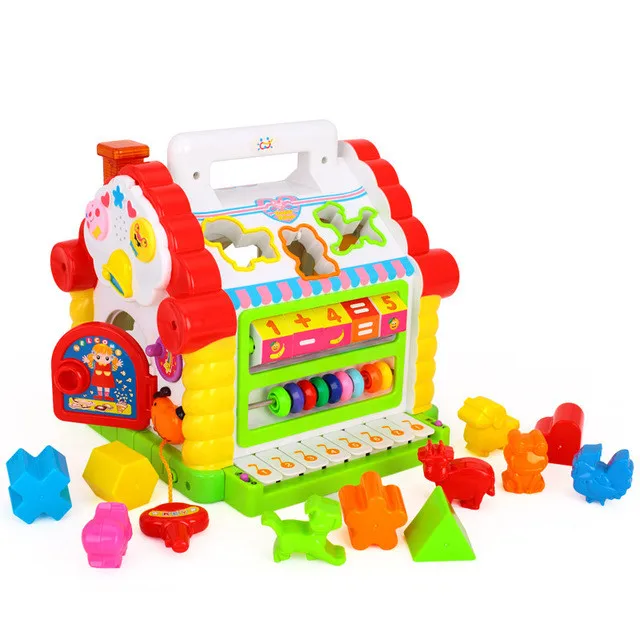

Multifunctional Musical Toys Colorful Baby Fun House Musical Electronic Geometric Blocks Sorting Learning Educational Toys Gifts