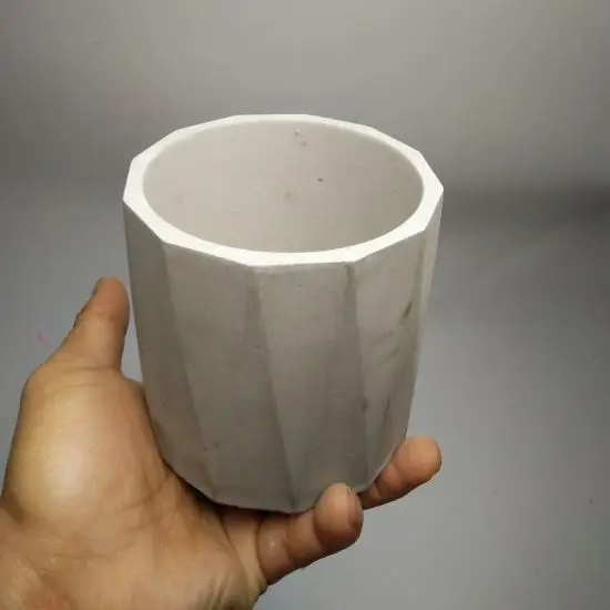 3d vaso muffa del silicone su misura cemento stampo di silice stampo ... Muffa sulla terra vaso