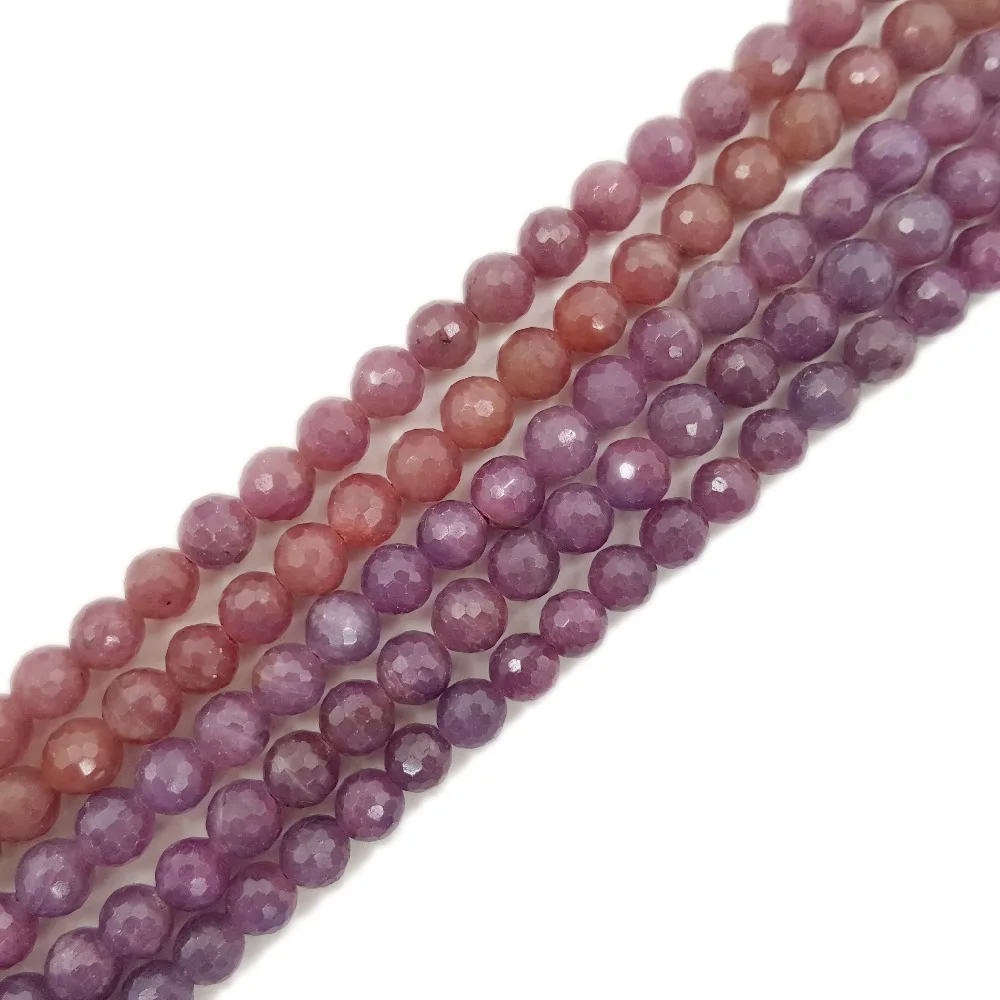

Lii Ji Natural Ruby Round Faceted Shape beads about 6-7mm Approx 39cm DIY Jewelry Making Necklace Bracelet
