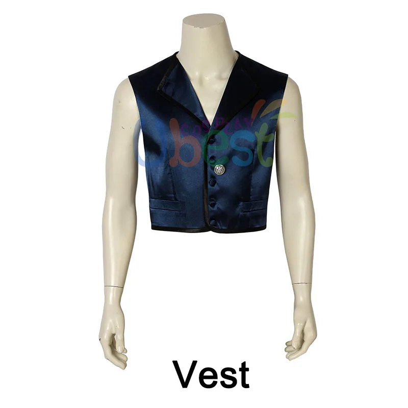 Фантастические звери The Crimes of Grindelwald Gellert Grindelwald косплей костюм пальто для мужчин Хэллоуин наряд - Цвет: Vest