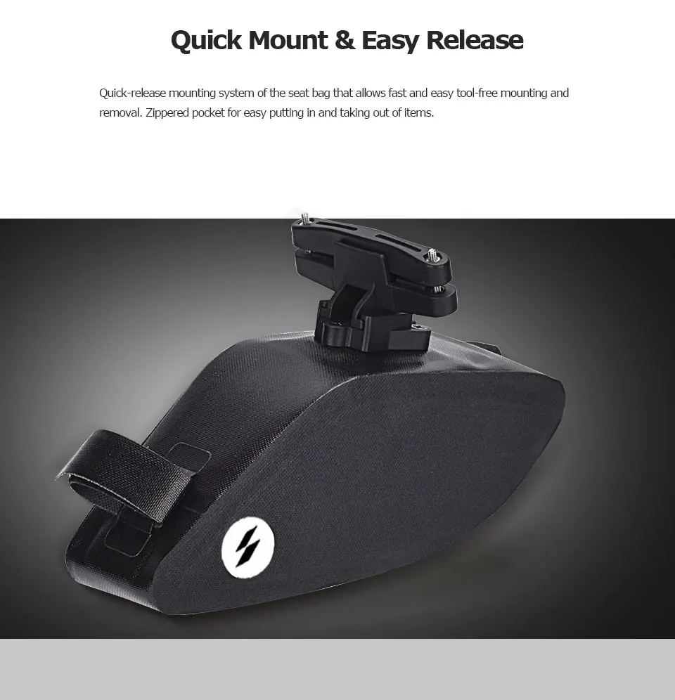 Perfect Sahoo Series 132033 132032 Strap-on Mountain Cycling Bike Bicycle Back Rear Tail Seat Saddle Bag Pouch Pannier Sack Wedge Pack 4