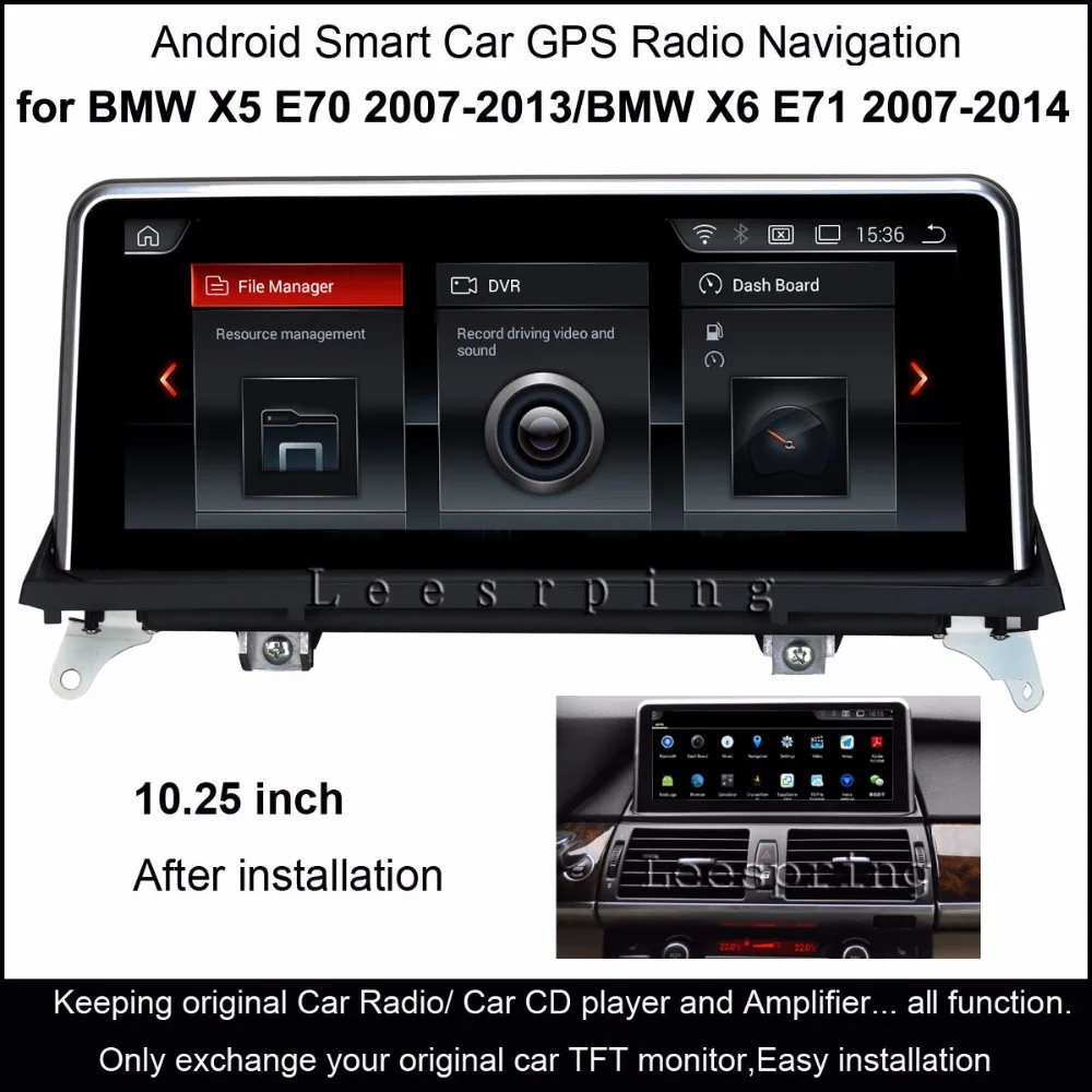 10 25 Touch Android Car Raido GPS for BMW X5 E70 2007 2013 BMW X6 E71