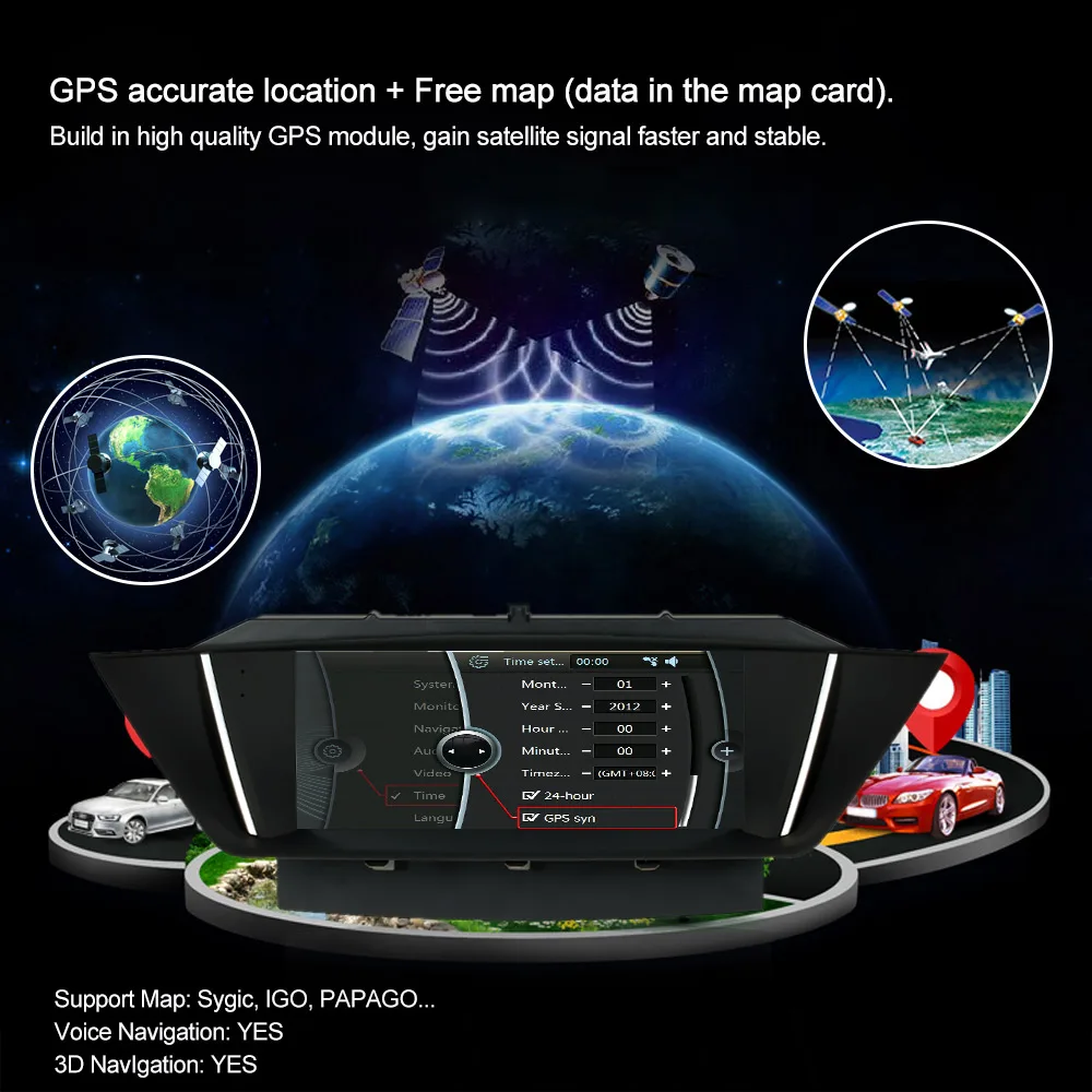 Best 8.3 Inch HD Touch Screen Car DVD Player GPS Navigation in Dash 2 Din Car Radio Bluetooth for BMW X1 E84 Display+DVD Player 11