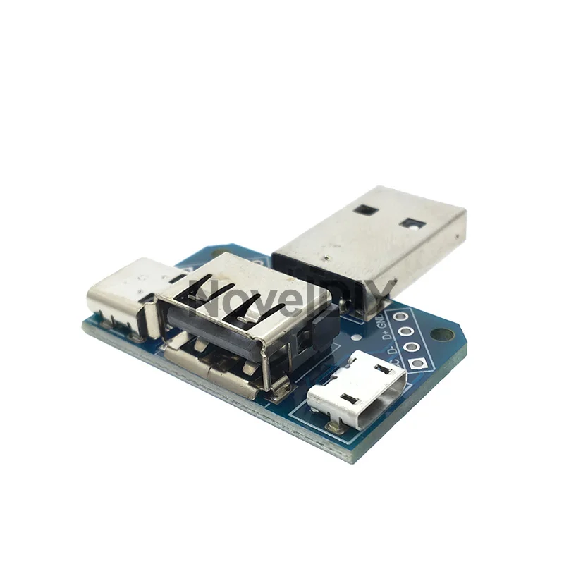 4 в 1 разъем USB разъем распределительный щит штекер-type-c Micro Female USB 2,54 мм-4 P передача тестовая Плата USB адаптер пластина XY-USB4