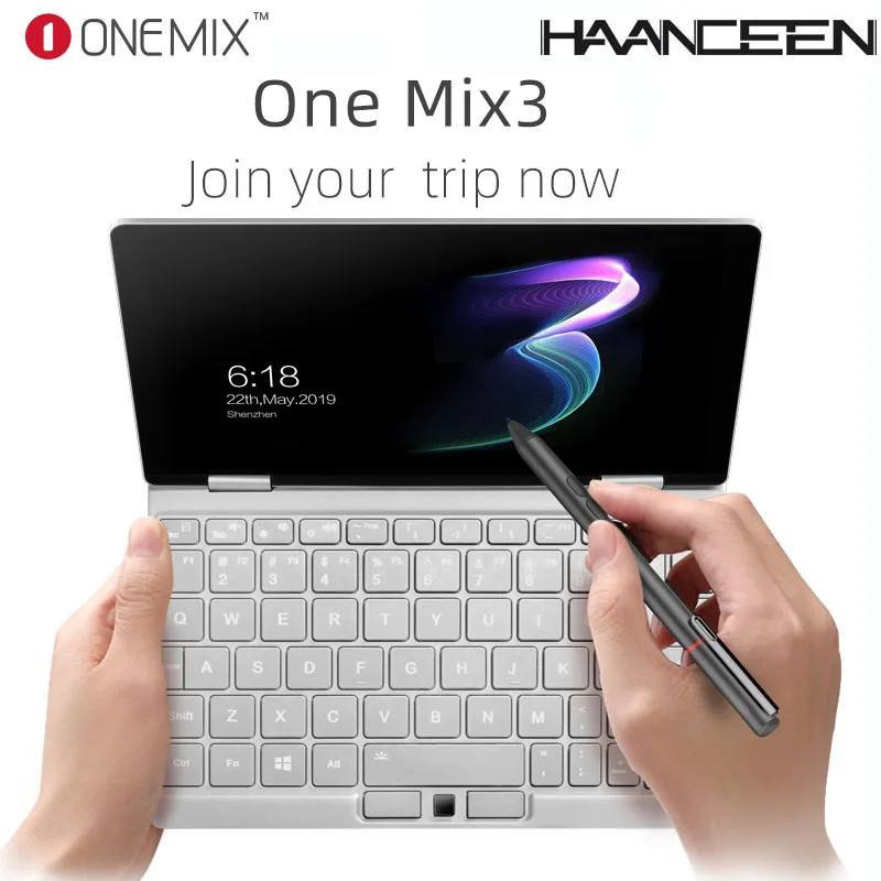 Дешево Один нетбук One Mix 3 Yoga карманный ноутбук Intel Core M3 8100Y двухъядерный 8,4