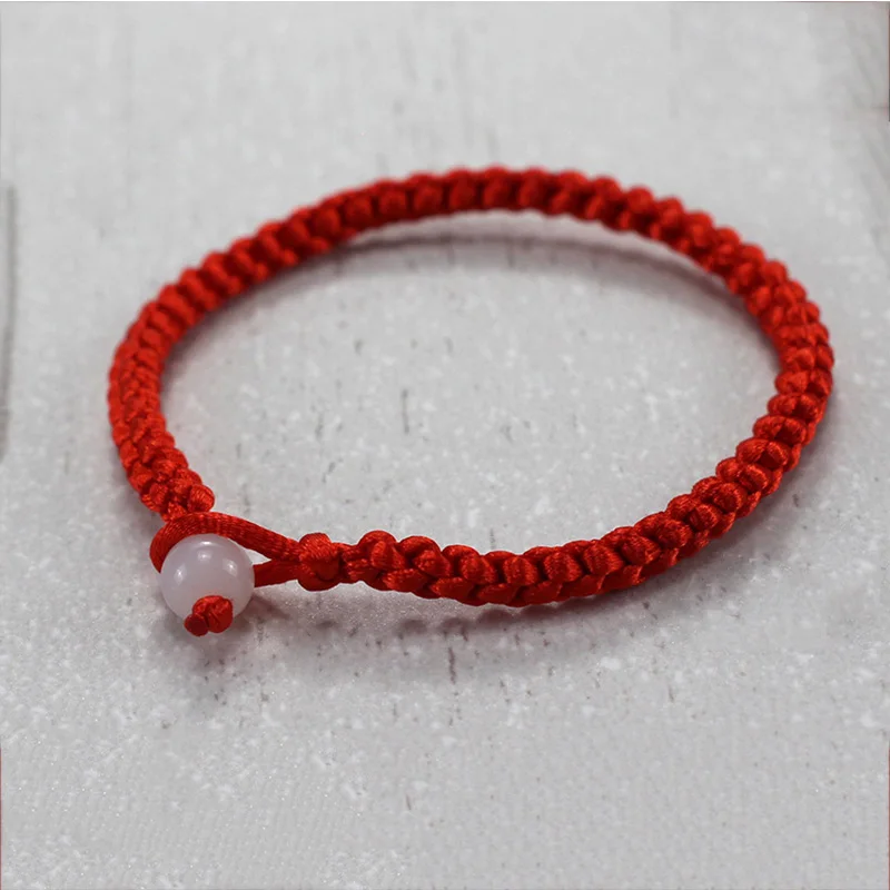 BOEYCJR Йога лечение плетеный Канат браслеты и модные украшения ручной работы Lucky браслет из бисера для мужчин женщин - Окраска металла: red