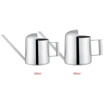 

300/500mL Stainless Steel Watering Can Garden Plant Flower Long Mouth Sprinkling Pot Gardening Tools