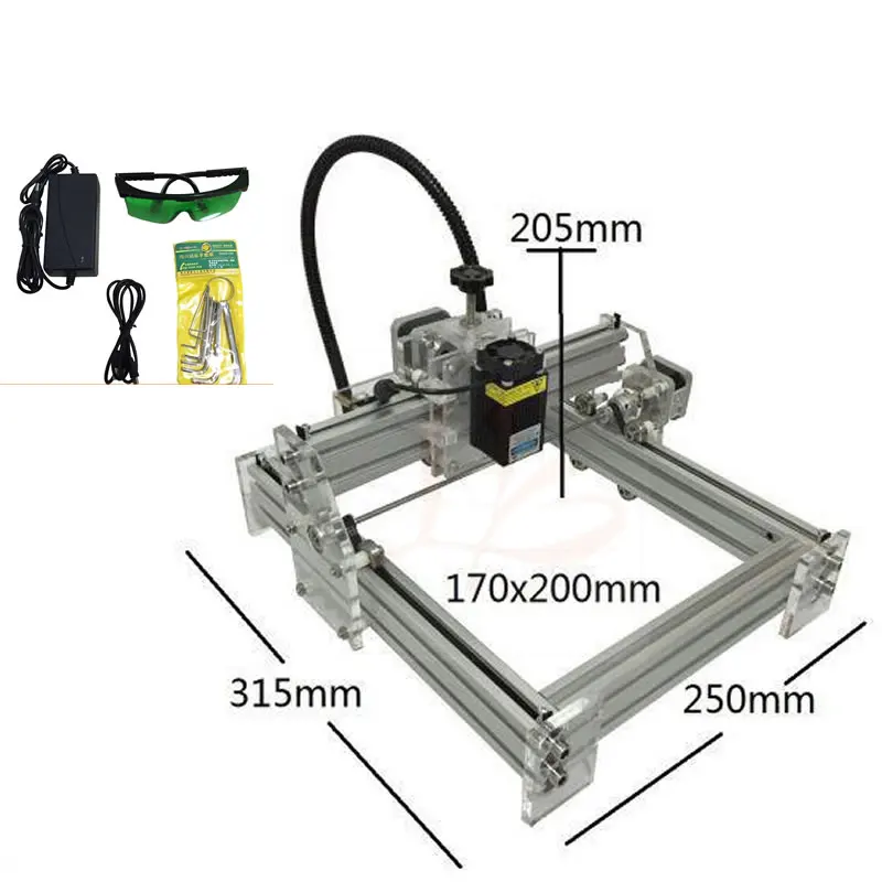Mini diy laser engraving machine 20*17cm carving size height adjustable | Инструменты