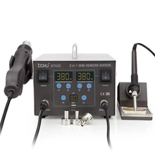 Ba-8702D двойной цифровой дисплей фена паяльной станции два в одном Электрический Утюг
