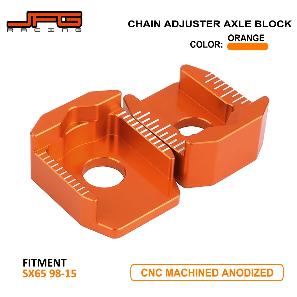 Мотоцикл CNC оранжевая алюминиевая задняя цепь регулировщик ось блоки Набор для KTM
