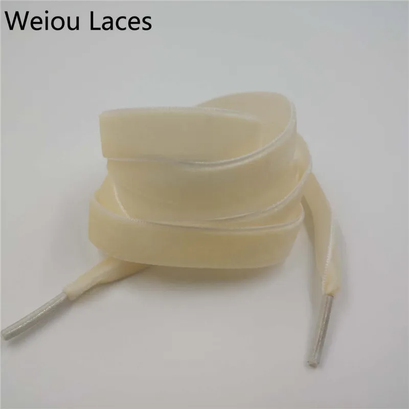 Weiou 1,27 см(1/2 дюйма) ширина пластиковые наконечники плоские односторонние сверхпрочные вельветовые шнурки Ленточные шнурки для обуви для детей женщин