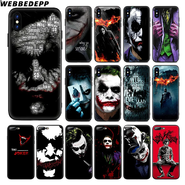 Мягкий силиконовый чехол WEBBEDEPP The Dark Knight Joker для Apple iPhone 11 Pro Xr Xs Max X или 10 8 7 6 6S Plus 5 5S SE