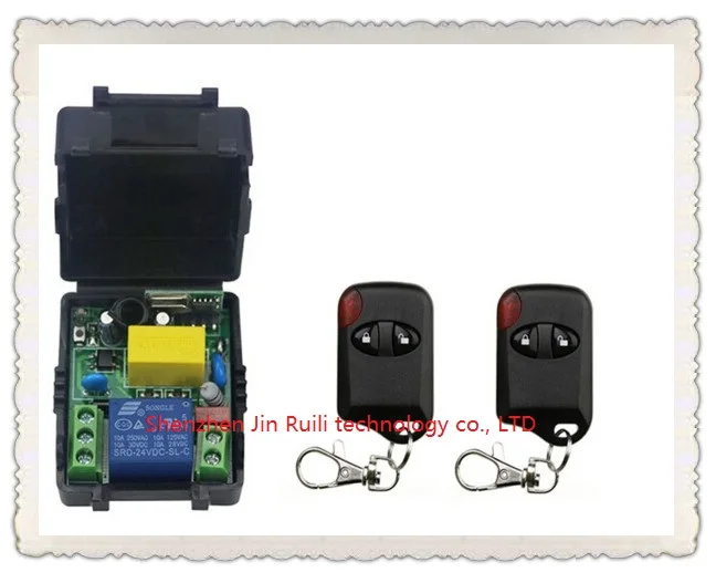 

AC220V 10A 1CH Wireless Remote Control Switch System 1*Receiver + 2 *cat eye Transmitters for Appliances Gate Garage Door