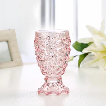 

creative glass set color fish scales thick juice cup drink cups household 6 color lead-free glass water cup