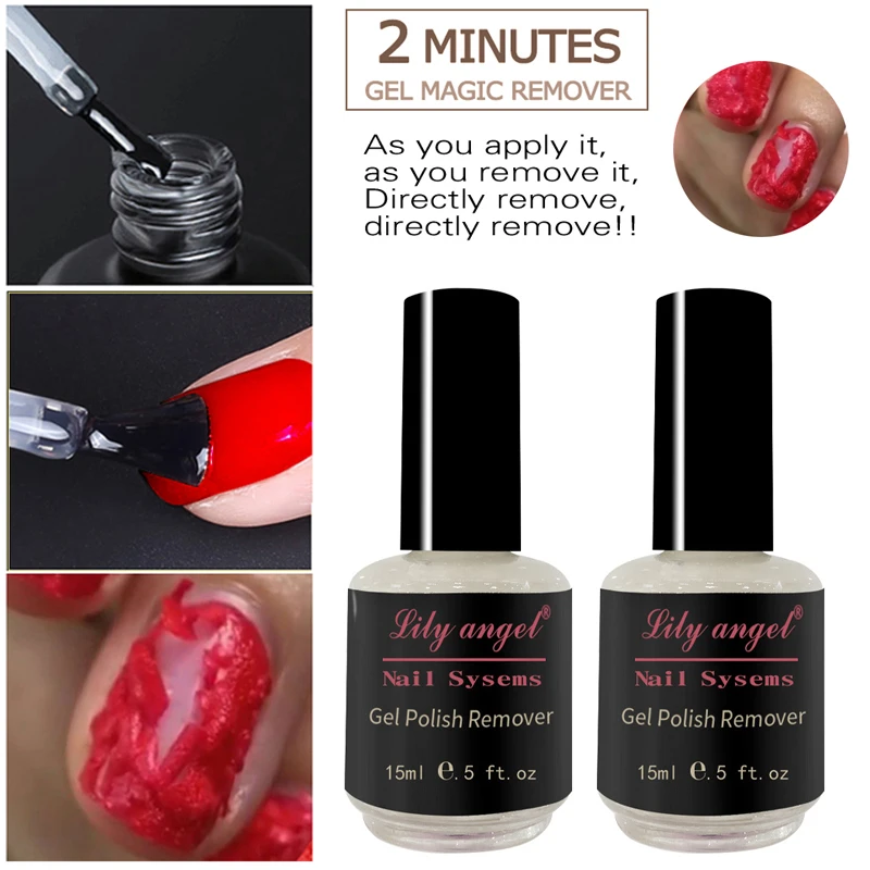 

15ML Nail Gel/Polish Remover Magic Remover Healthy Fast Within 2-3 MINS Gel Nail Polish UV esmaltes permanentes Base Top Coat