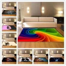 Красочные полосы коврики с узором для гостиной, спальни, коврики с 3D принтом, прихожая, большой размер, ковер, журнальный столик, кухонный коврик
