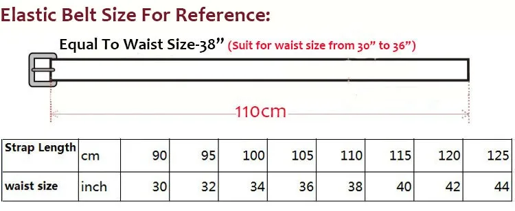elastic belt size