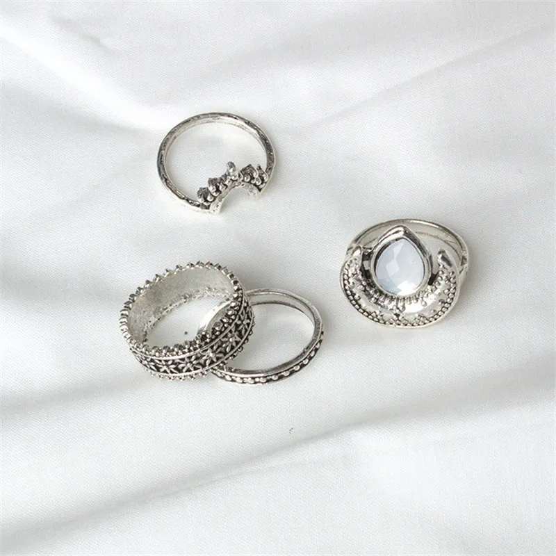 R054-4-p-s-set-Anel-Anillos-J-ias-Vintage-An-is-de-Dedo-Definir-Moda (4)