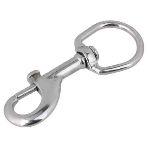 Rotatable Swivel Round Eye 304 Stainless Steel Bolt Snap Key Chain Clip