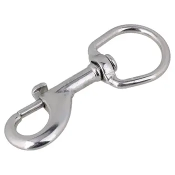 

Rotatable Swivel Round Eye 304 Stainless Steel Bolt Snap Key Chain Clip 115mm