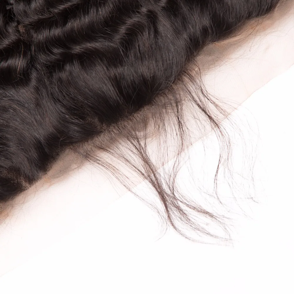 ALIPOP Peruvian Deep Wave Lace Frontal Closure With Baby Hair 10\