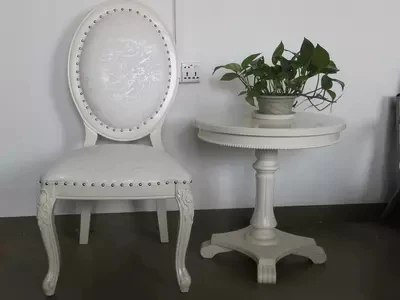 Promotional European antique wooden round table coffee table small round table coffee table