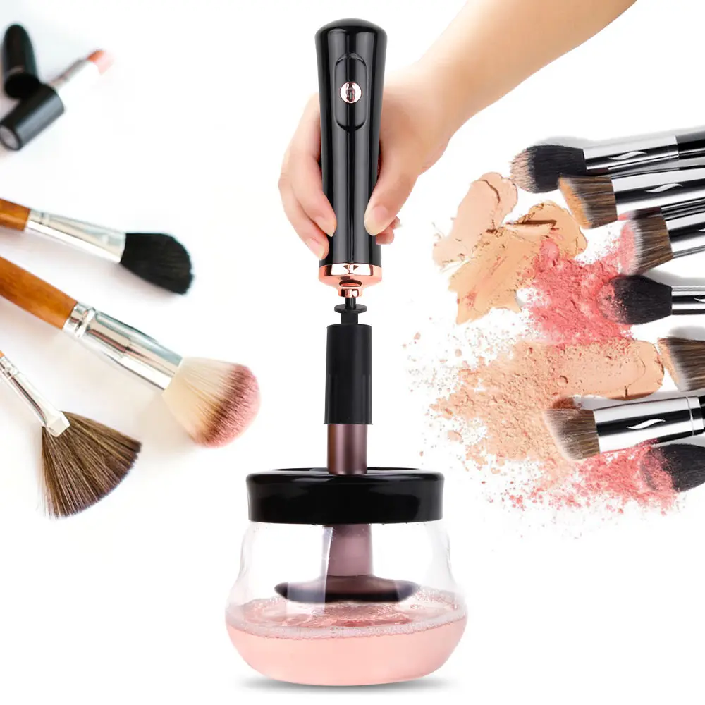 

Electric Makeup Brush Cleaner & Dryer Set Washing Machine Make Up Tools Cleans and Dries Makeup Brushes in Seconds Cosmetics Gif
