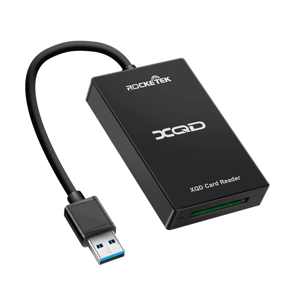 Rocketek USB 3.0 XQD SD Working simultaneously Memory card reader Transfer Sony M/G Series for Windows/Mac OS computer