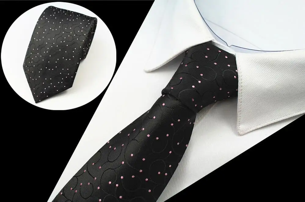 RBOCOTT мужские классические галстуки 8 см галстук синий полосатый галстук черный цветочный галстук желтый& Фиолетовый& Серебристый для бизнеса Красная свадьба - Цвет: 12