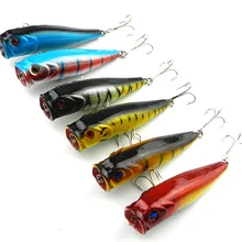 300 шт Топ воды пластиковые рыболовные жесткие приманки Рыболовная наживка Поппер кренкбейт приманка 9 см 14 г 4# крючки(PO019