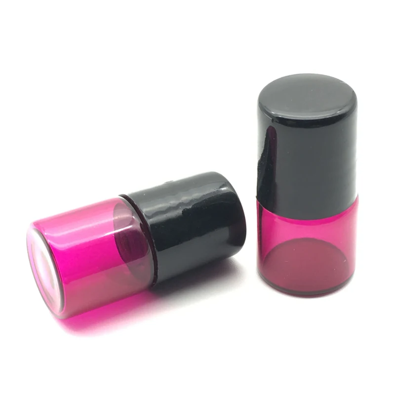 5pcs Empty 1ml Refillable Perfume Sample Rose-red Roll On Glass Bottle Roller Essential Oil Container | Красота и здоровье