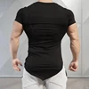 2022 Summer Fashion Brand T-Shirt Mens Gyms Clothing V-neck Short Sleeve Slim Fit T Shirt Ftiness Men compression Tshirt homme ► Photo 2/6