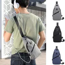 Лидер продаж Грудь Сумки Модные Однотонная одежда сумка USB холст Messenger сумка на молнии ранцы груди мешок bolsos TC