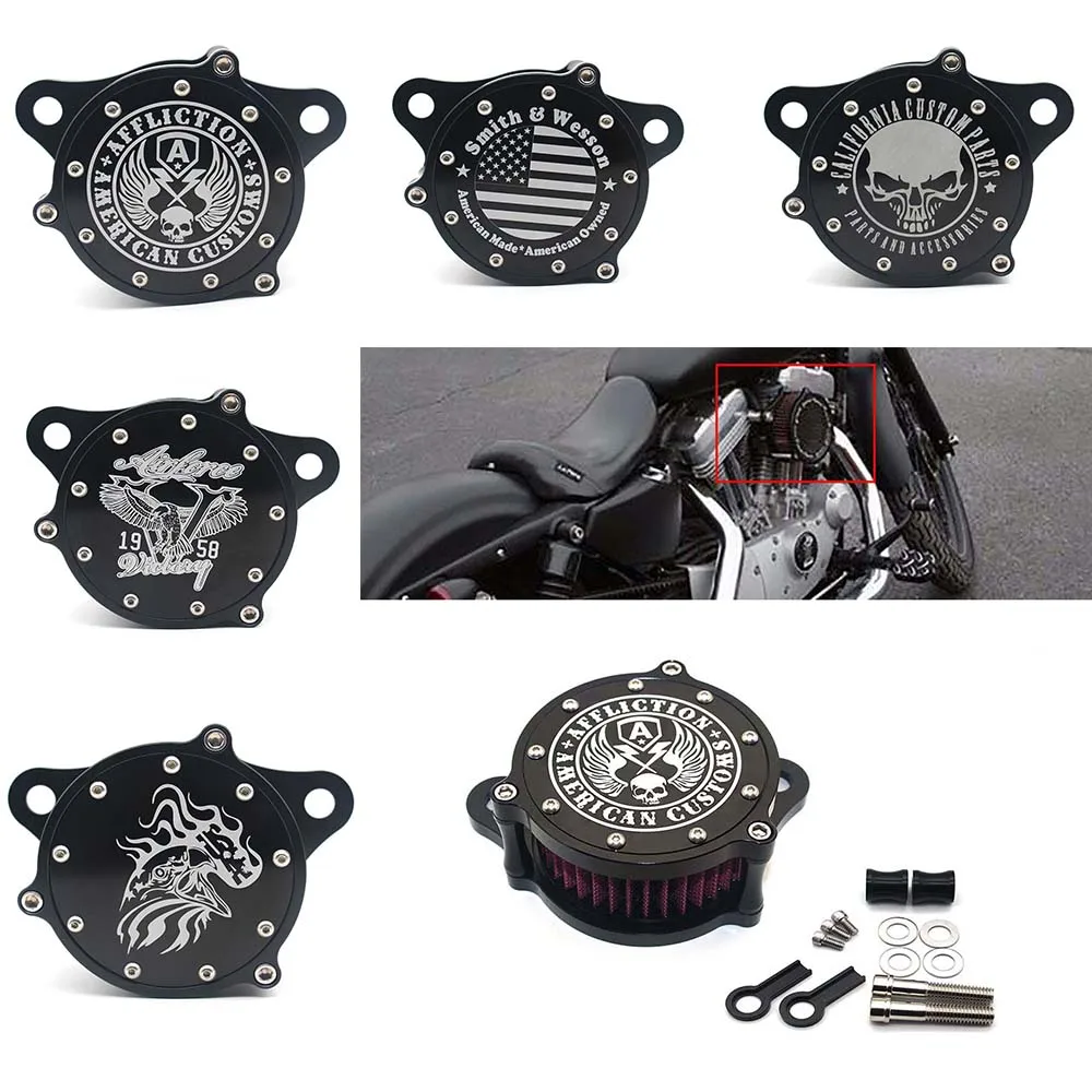 

Air Filter Cleaner Intake Motorcycle Accessories Filter System Kit For Harley Sportster XL1200 Iron 883