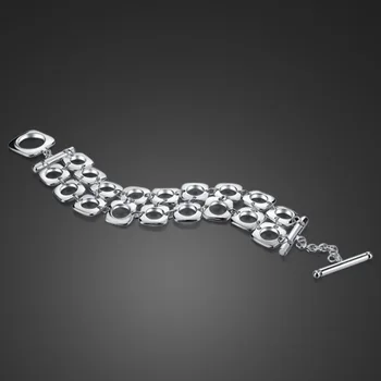 

Personalized silver 27MM wide bracelet. Solid 925 sterling silver woman bracelet. Wholesale fashion brand silver jewelry gifts