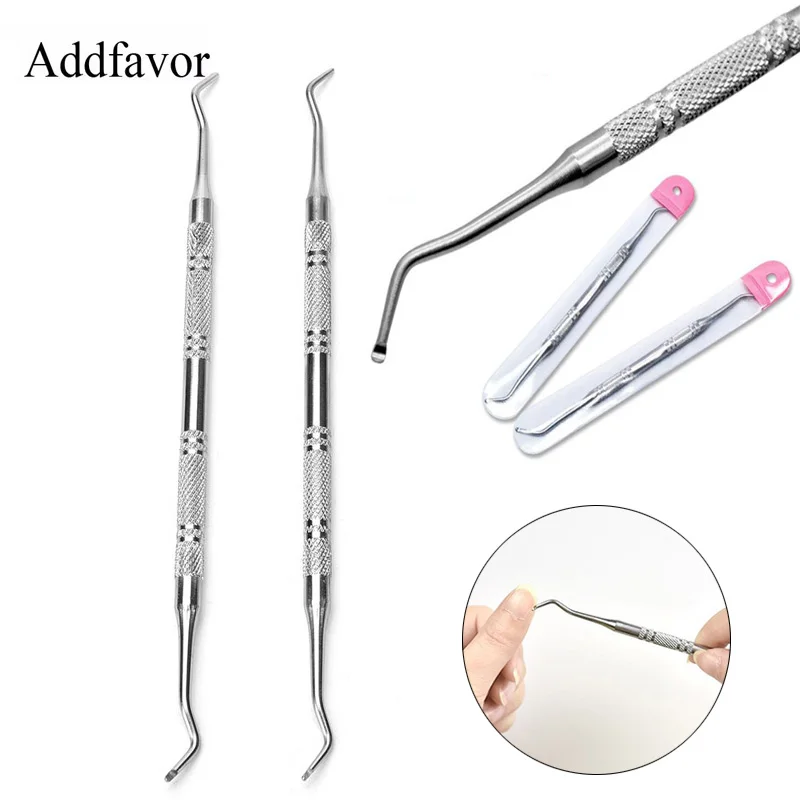 

Addfavor 2pcs Ingrown Toenails Correction Lifter File Clean Installation Tools Manicure Pedicure Foot Nail Care Hook Tool
