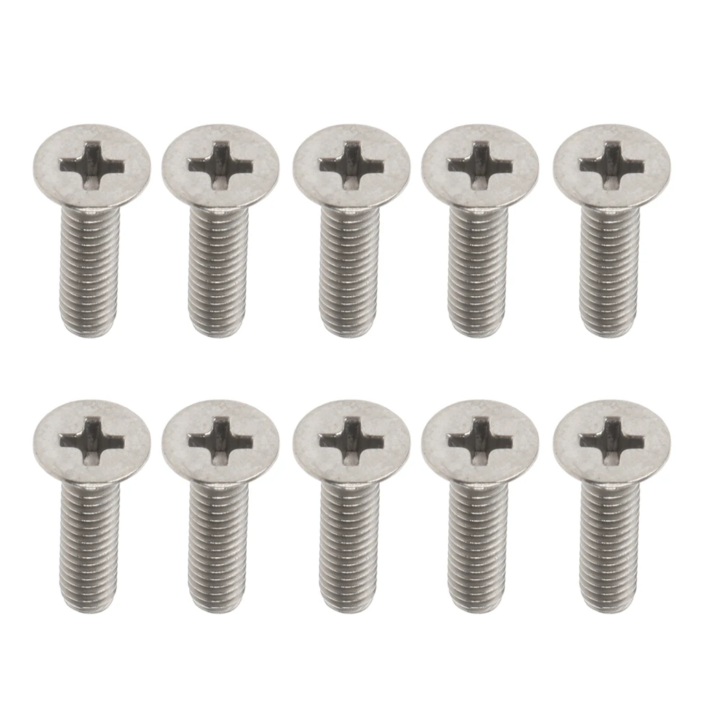 10 Pcs M4 Flat Head Grade 1 Titanium Machine Screws Phillips Drive