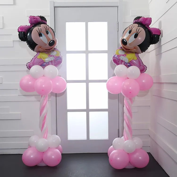 

32 Pcs /lot Mickey Minnie Foil Balloon Set Cartoon Balloon Column 2.8g Latex Balloons Baby Shower Happy Birthday Party Supplies
