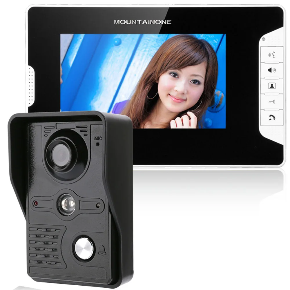 ##BUY 7 Inch Video Door Phone Doorbell Intercom Kit 1 camera 1 monitor Night Vision with IR CUT HD 1000TVL Camera