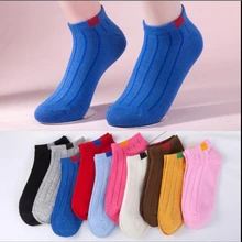 Невидимые короткие женские спортивные летние удобные хлопковые бамбуковые полосатые женские носки-лодочки для девочек женские низкие носки