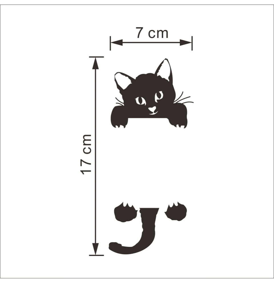 DIY Забавный милый кот Переключатель стикер s стикер стены s украшение дома украшение спальни и гостиной Наклейка на стену