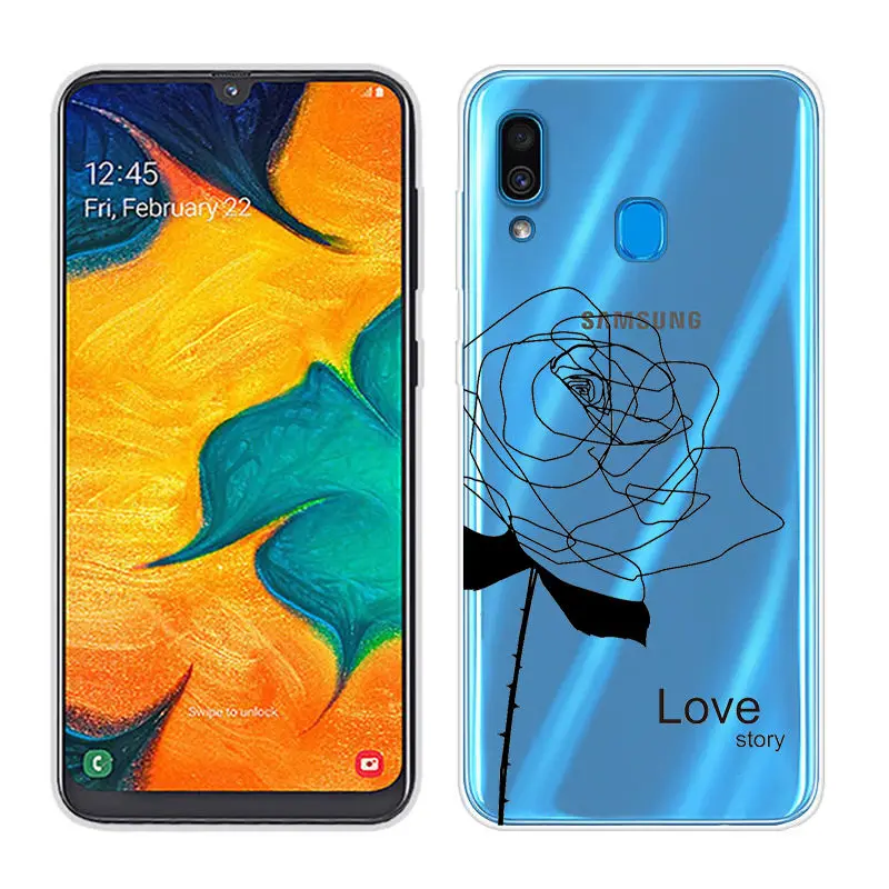 Soft TPU Case for Samsung Galaxy A40 A30 Clear Silicone Back Phone Case for Samsung A50 A10 Cover for A60 A70 SAM-A505F Fundas (26)